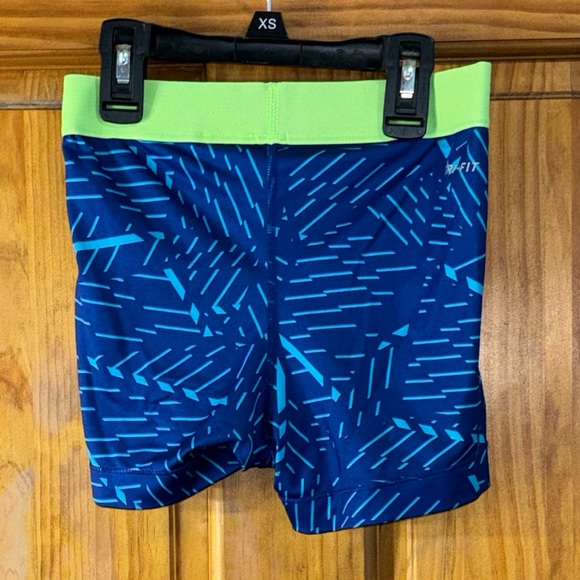 NIKE | Blue & Green Nike Pro Shorts - Picture 2 of 4